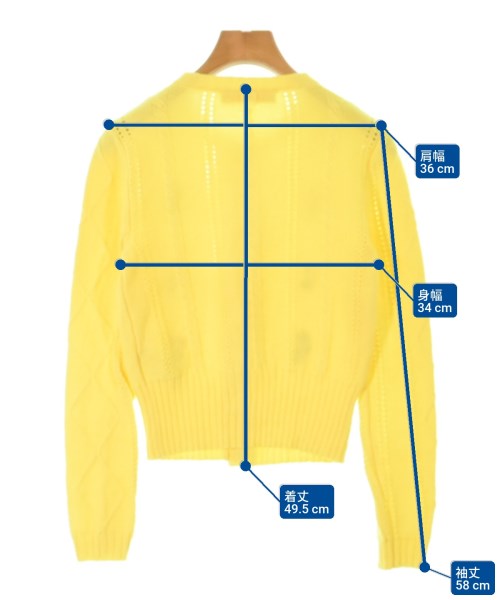 -（ソノタ）カーディガン 黄 サイズ:XS レディース/2200648008033