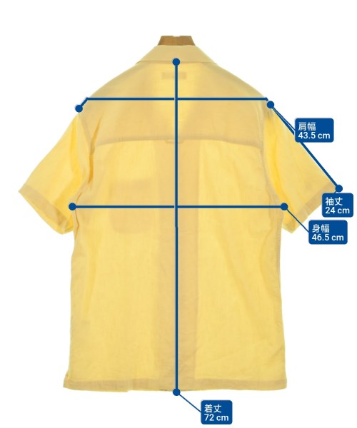 -（ソノタ）カジュアルシャツ 黄 サイズ:1(S位) メンズ/2200651541039