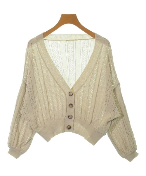 NICE CLAUP(ナイス　クラップ)カーディガン ベージュ サイズ:F/2200645310030