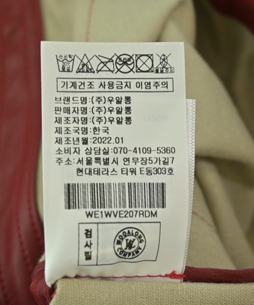 WOOALONG（ウアロン）その他 赤 サイズ:M メンズ/2200705261180