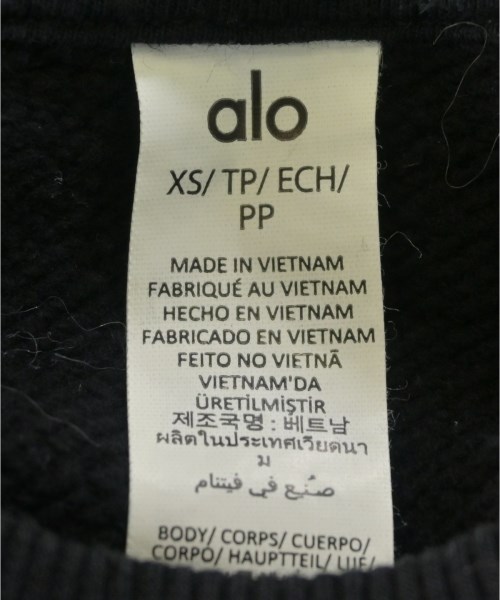 alo（アロー）スウェット 黒 サイズ:XS レディース/2200669395044