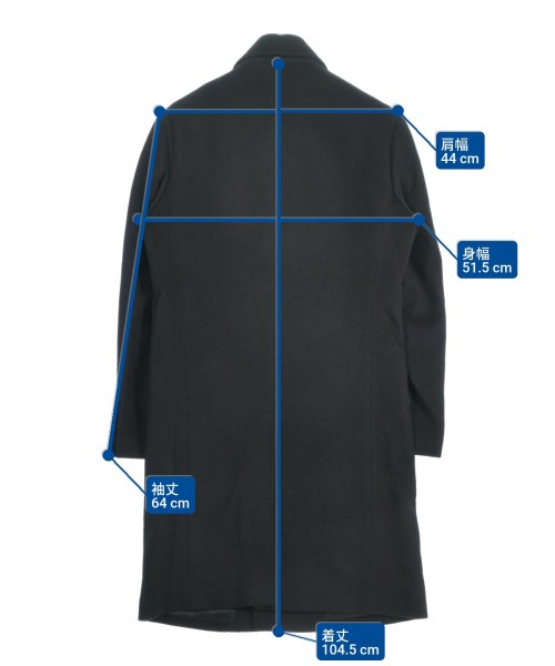 KATHARINE HAMNETT（キャサリンハムレット）チェスターコート 黒 サイズ:M メンズ/2200641029042