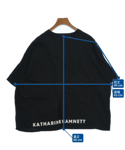 KATHARINE HAMNETT（キャサリンハムレット）Tシャツ・カットソー 黒 サイズ:M レディース/2200607795097