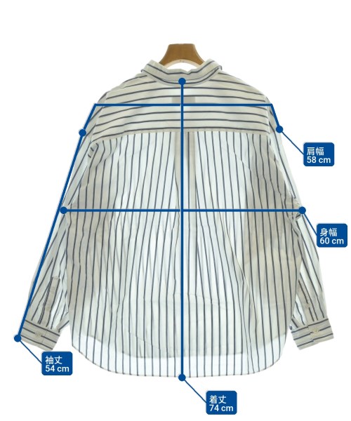 ADAM ET ROPE（アダムエロペ）カジュアルシャツ 白 サイズ:M メンズ/2200650047051