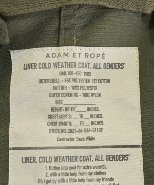 ADAM ET ROPE（アダムエロペ）モッズコート カーキ サイズ:L メンズ/2200689845048