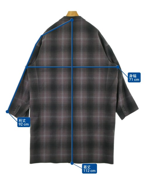 LAD MUSICIAN（ラッドミュージシャン）チェスターコート 赤 サイズ:44(M位) メンズ/2200636901070