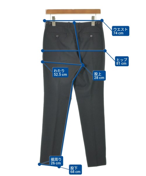 LAD MUSICIAN（ラッドミュージシャン）スラックス 黒 サイズ:42(XS位) メンズ/2200547256030