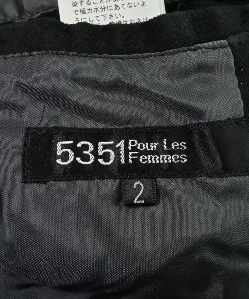 5351 POUR LES FEMMES（５３５１　ファム）ライダース 黒 サイズ:2(M位) メンズ/2200657365042