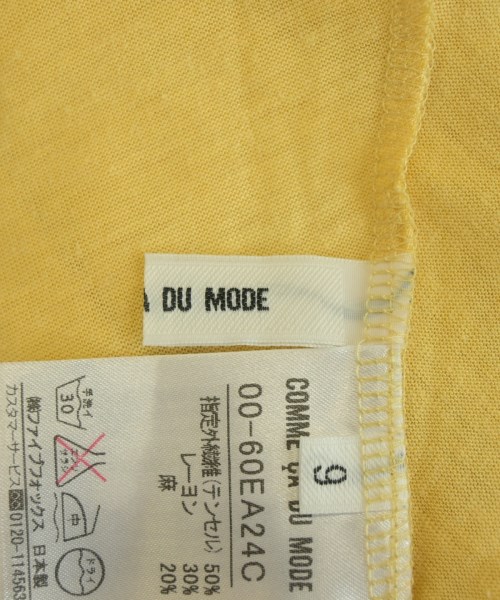 COMME CA DU MODE（コムサデモード）Tシャツ・カットソー 黄 サイズ:9(M位) レディース/2200688109011