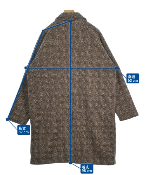 Aba house（アバハウス）ステンカラーコート 茶 サイズ:50(XL位) メンズ/2200661674017