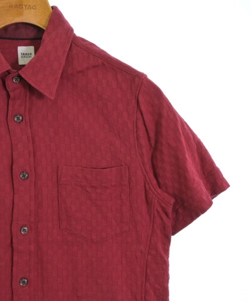 TAKEO KIKUCHI（タケオ　キクチ）カジュアルシャツ 赤 サイズ:1(S位) メンズ/2200423352023