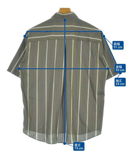 TAKEO KIKUCHI（タケオ　キクチ）カジュアルシャツ カーキ サイズ:M メンズ/2200672901102