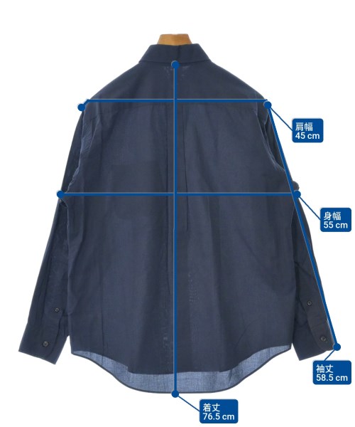 TAKEO KIKUCHI（タケオ　キクチ）カジュアルシャツ 紺 サイズ:2(M位) メンズ/2200630703113