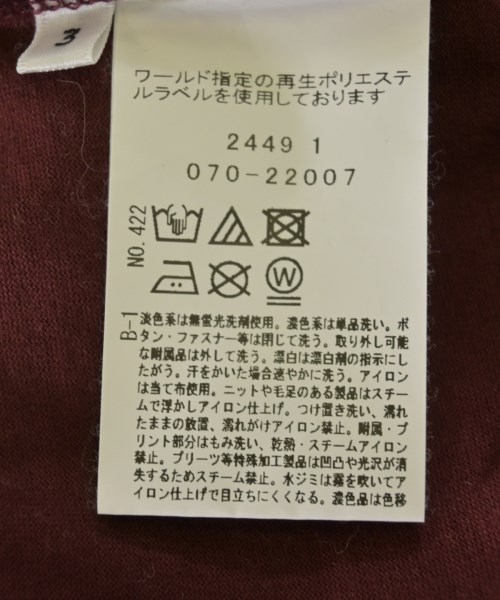 TAKEO KIKUCHI（タケオ　キクチ）Tシャツ・カットソー 赤 サイズ:3(L位) メンズ/2200707050034