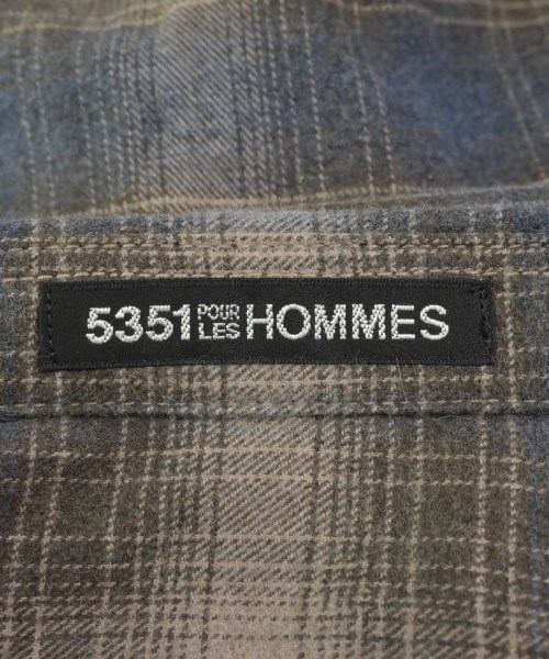 5351 POUR LES HOMMES（５３５１　オム）カジュアルシャツ ベージュ サイズ:1(S位) メンズ/2200609501030