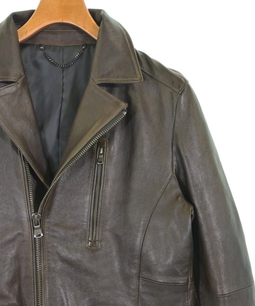 5351 POUR LES HOMMES（５３５１　オム）ライダース 茶 サイズ:46(M位) メンズ/2200714644066