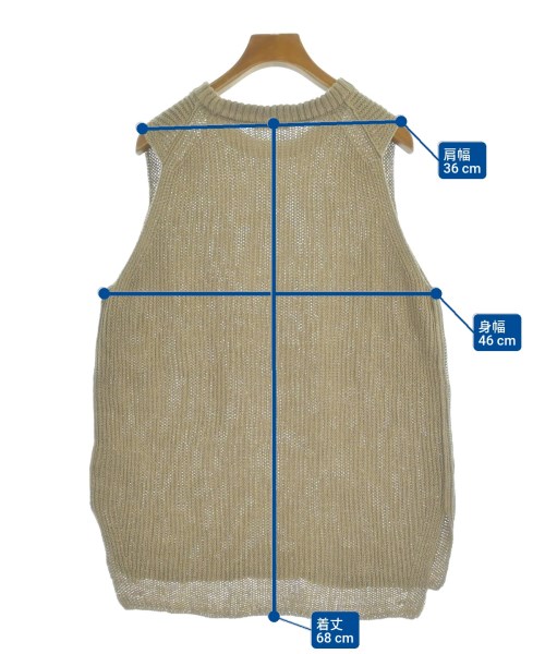 Deuxieme Classe（ドゥーズィエムクラス）ベスト/ノースリーブ ベージュ サイズ:-(L位) レディース/2200612633056