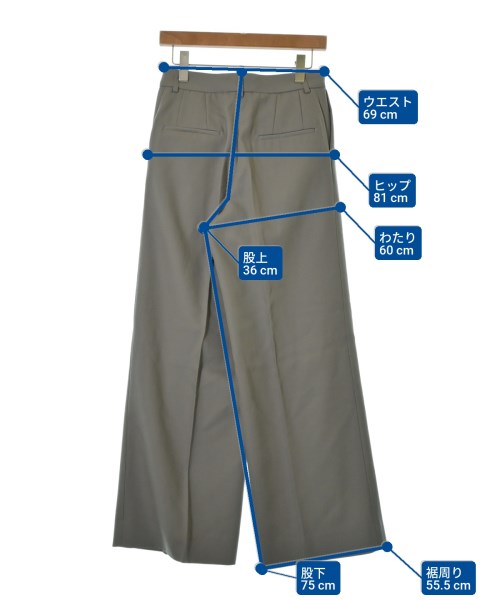 Deuxieme Classe（ドゥーズィエムクラス）スラックス グレー サイズ:36(S位) レディース/2200634244100