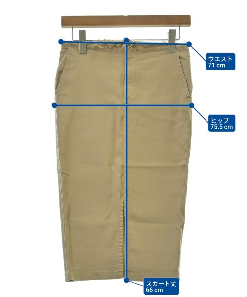 Deuxieme Classe（ドゥーズィエムクラス）ひざ丈スカート ベージュ サイズ:36(S位) レディース/2200614846065
