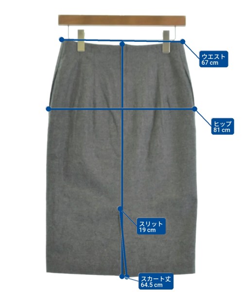 Deuxieme Classe（ドゥーズィエムクラス）ひざ丈スカート グレー サイズ:36(S位) レディース/2200633689018