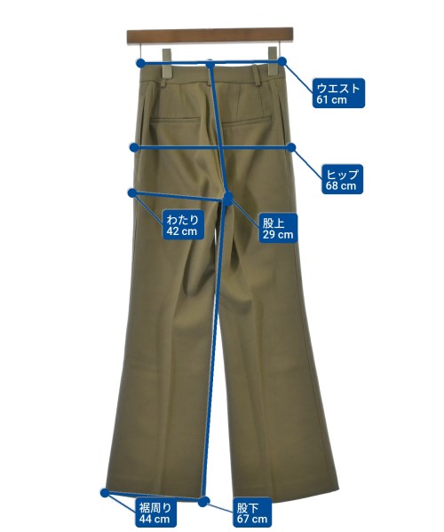 Deuxieme Classe（ドゥーズィエムクラス）スラックス カーキ サイズ:34(S位) レディース/2200677490052