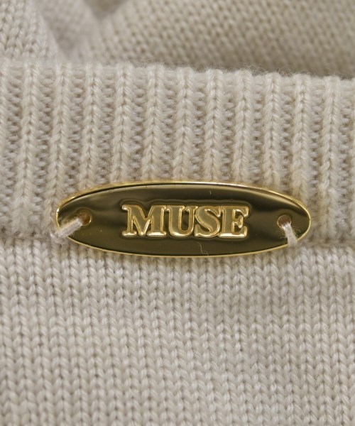 MUSE de Deuxieme Classe（ミューズドゥドゥーズィーエムクラス）ニット・セーター 白 サイズ:F レディース/2200669728125