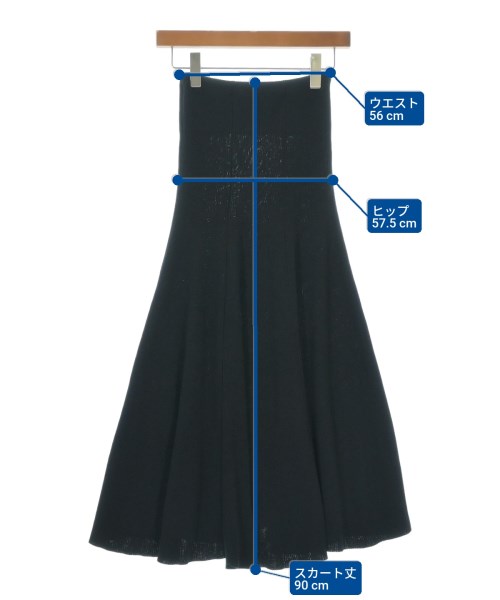 MUSE de Deuxieme Classe（ミューズドゥドゥーズィーエムクラス）ロング・マキシ丈スカート 黒 サイズ:F レディース/2200613111102