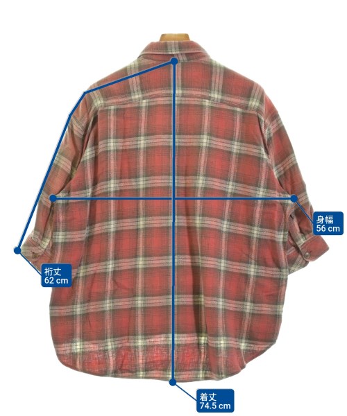 Inpaichthys Kerri（インパクティスケリー）カジュアルシャツ 赤 サイズ:S メンズ/2200648007067