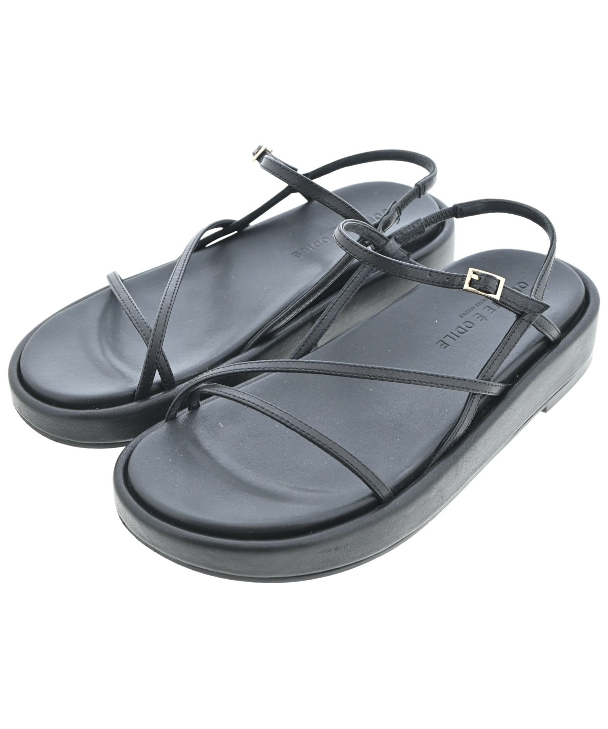 オデットエオディール　2025サンダル　黒　25センチ　美品 Odette e Odile サンダル オデットエオディール 2025サンダル 黒