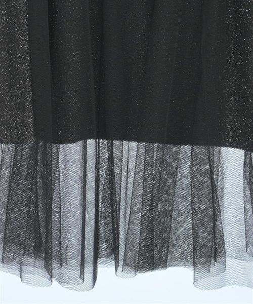 mysty woman（ミスティーウーマン）ロング・マキシ丈スカート 黒 サイズ:F レディース/2200610710148