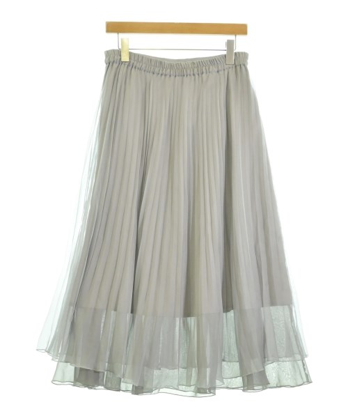 mysty woman（ミスティーウーマン）ロング・マキシ丈スカート グレー サイズ:F レディース/2200674880016