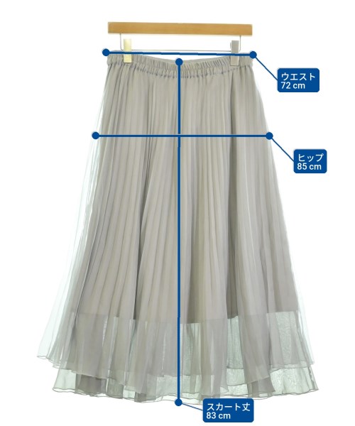 mysty woman（ミスティーウーマン）ロング・マキシ丈スカート グレー サイズ:F レディース/2200674880016