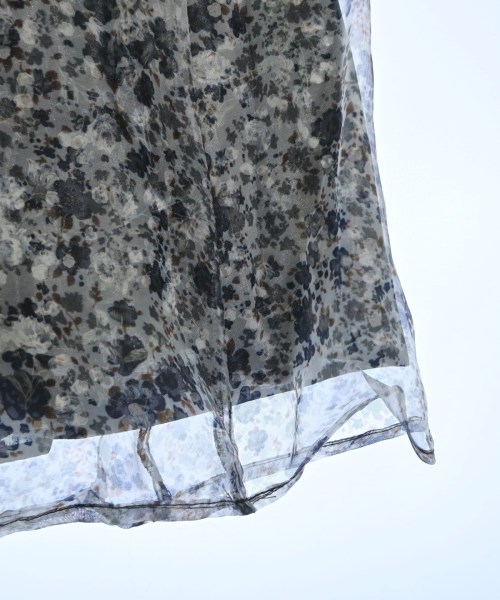 mysty woman（ミスティーウーマン）ロング・マキシ丈スカート グレー サイズ:F レディース/2200659611093