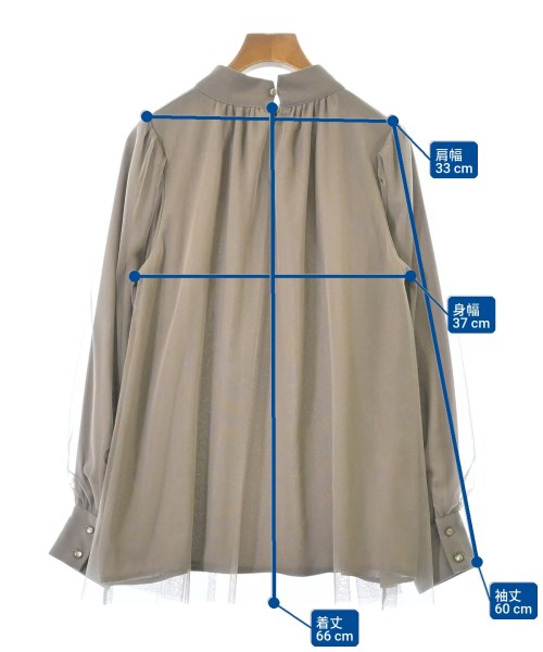 mysty woman（ミスティーウーマン）ブラウス 茶 サイズ:F レディース/2200668671033