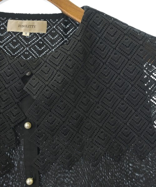 JUSGLITTY（ジャスグリッティ）ブラウス 黒 サイズ:1(S位) レディース/2200635624109