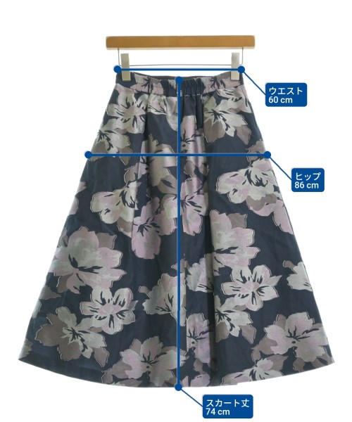 JUSGLITTY（ジャスグリッティ）ロング・マキシ丈スカート 紺 サイズ:0(XS位) レディース/2200627567063