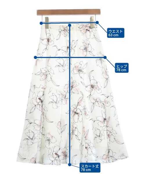 JUSGLITTY（ジャスグリッティ）ロング・マキシ丈スカート 白 サイズ:0(XS位) レディース/2200627567117