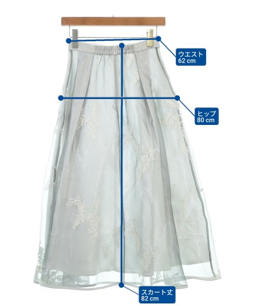 JUSGLITTY（ジャスグリッティ）ロング・マキシ丈スカート シルバー サイズ:0(XS位) レディース/2200627567179