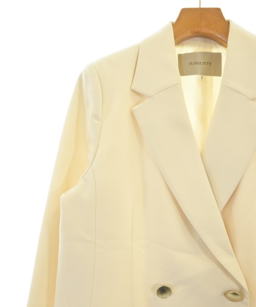 JUSGLITTY（ジャスグリッティ）テーラードジャケット 白 サイズ:2(M位) レディース/2200619307011