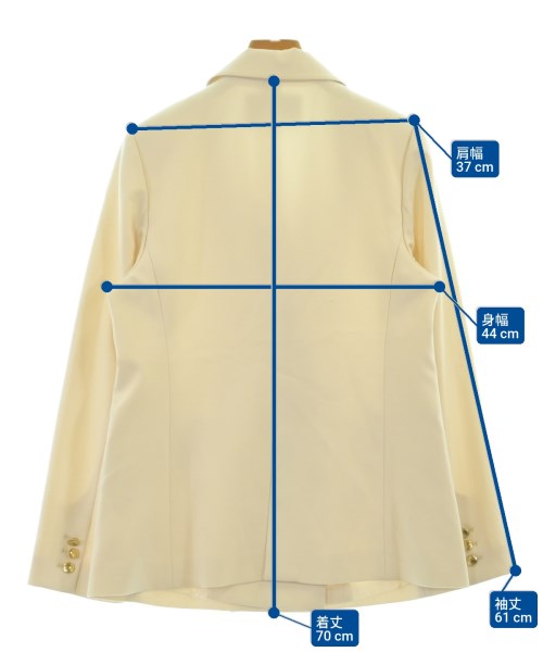 JUSGLITTY（ジャスグリッティ）テーラードジャケット 白 サイズ:2(M位) レディース/2200619307011