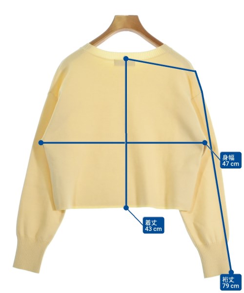 JUSGLITTY（ジャスグリッティ）ニット・セーター 黄 サイズ:2(M位) レディース/2200669001082