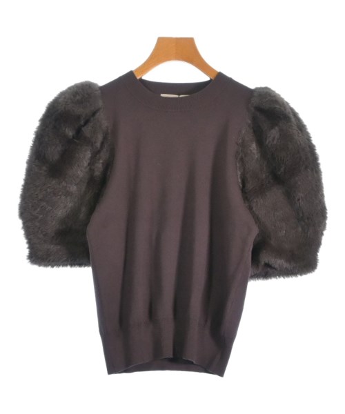 JUSGLITTY(ジャスグリッティ)ニット・セーター 茶 サイズ:2(M位)/2200671655051