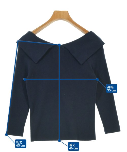 JUSGLITTY（ジャスグリッティ）ニット・セーター 紺 サイズ:2(M位) レディース/2200673341037