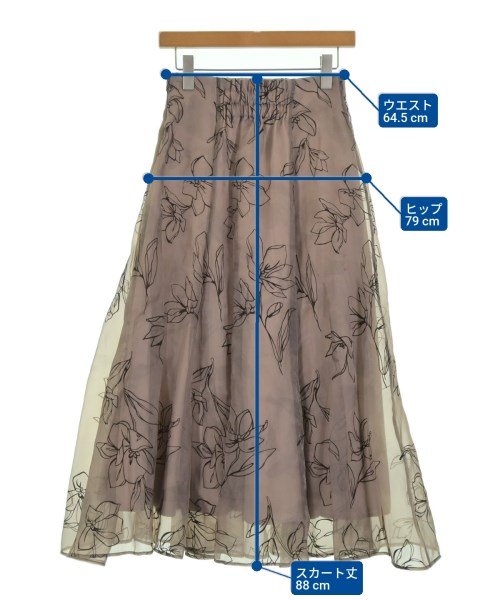 JUSGLITTY（ジャスグリッティ）ロング・マキシ丈スカート 茶 サイズ:1(S位) レディース/2200678806050