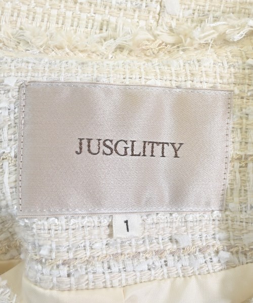 JUSGLITTY（ジャスグリッティ）ノーカラージャケット ベージュ サイズ:1(S位) レディース/2200672791031