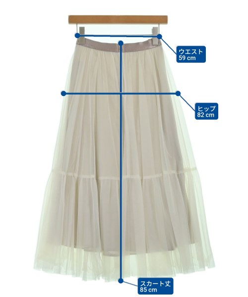JUSGLITTY（ジャスグリッティ）ロング・マキシ丈スカート 白 サイズ:0(XS位) レディース/2200695765019