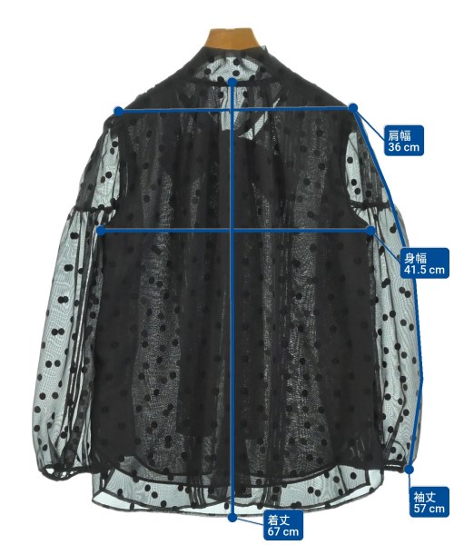 JUSGLITTY（ジャスグリッティ）ブラウス 黒 サイズ:1(S位) レディース/2200645889093