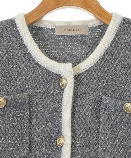 JUSGLITTY（ジャスグリッティ）ノーカラージャケット グレー サイズ:2(M位) レディース/2200658736049