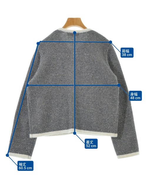 JUSGLITTY（ジャスグリッティ）ノーカラージャケット グレー サイズ:2(M位) レディース/2200658736049