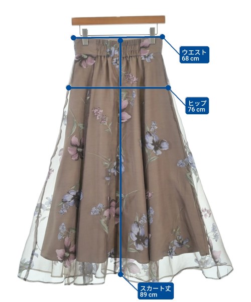JUSGLITTY（ジャスグリッティ）ロング・マキシ丈スカート 茶 サイズ:2(M位) レディース/2200704732025